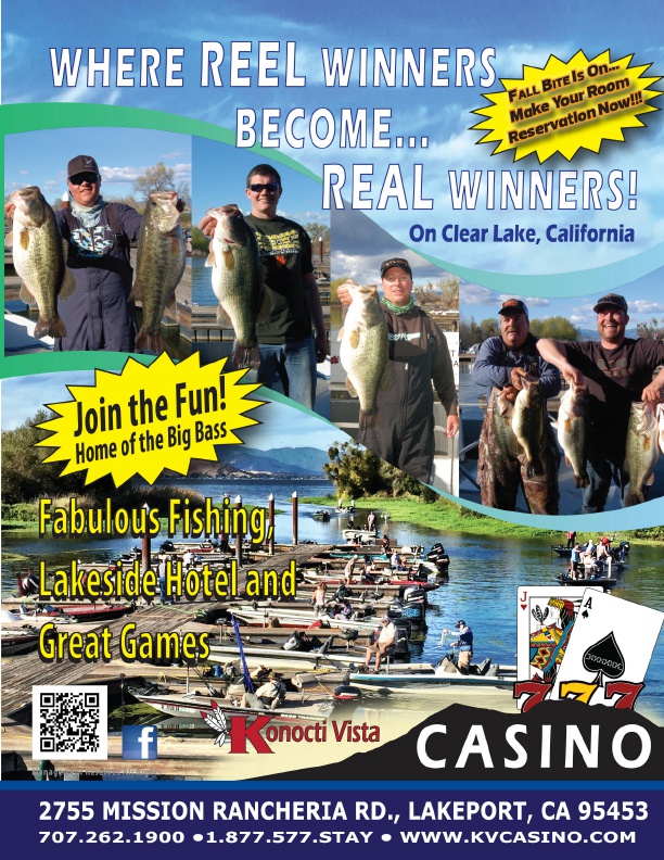 Konocti Vista Casino shows bass anglers at Clear Lake